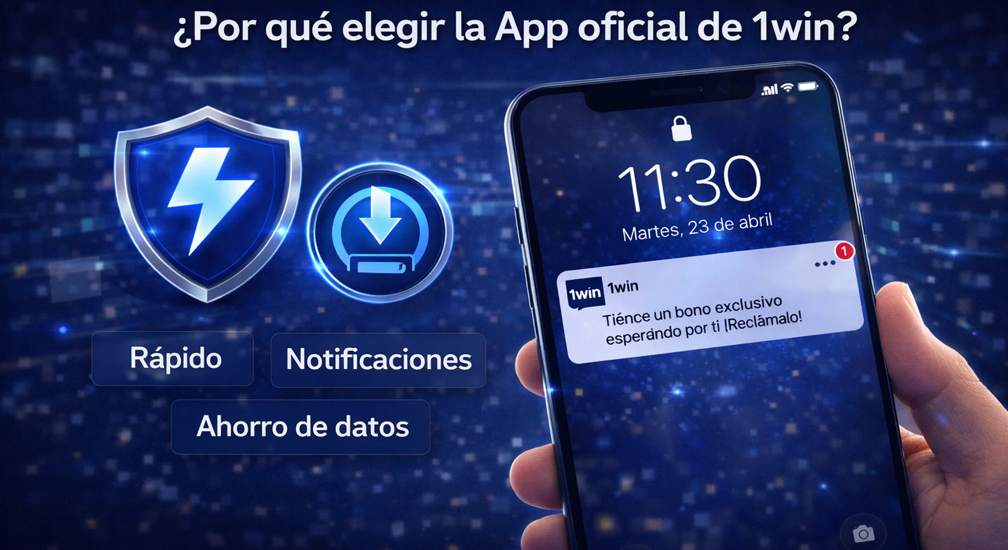 elegir la App oficial de 1win