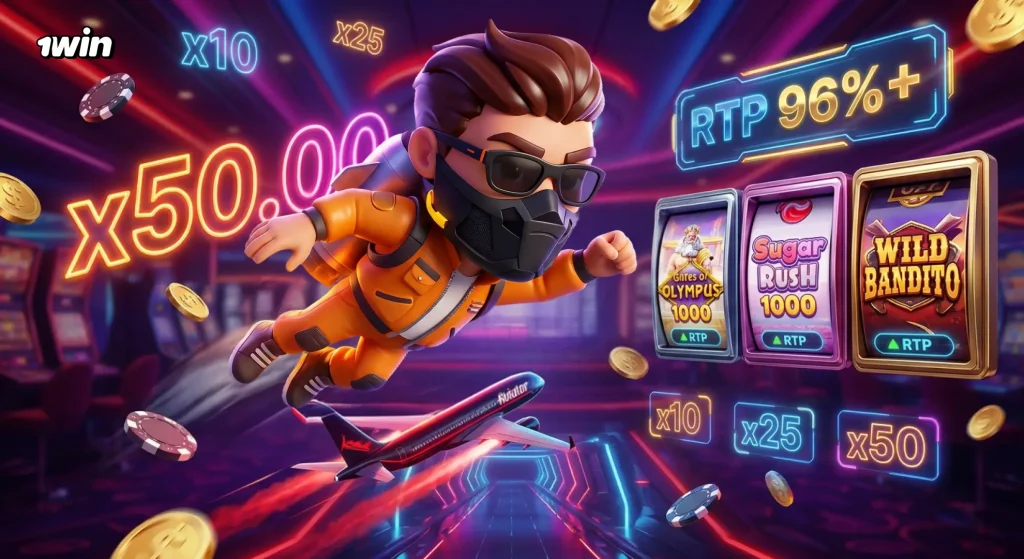 Tragamonedas y juegos del lobby de 1win